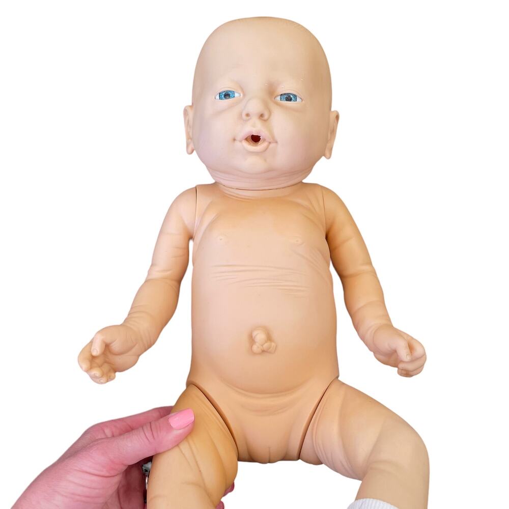 Anatomically Correct Doll Newborn Baby Girl 19" Vintage 1980s Emson Vinyl READ